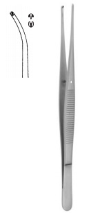 פינצטה כירורגית מכופפות 183/53 LEIBINGER