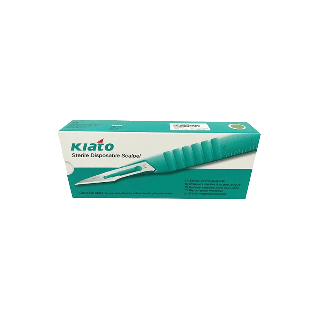 סקלפל עם ידית פלסטיק חד פעמי מספר KIATO 15