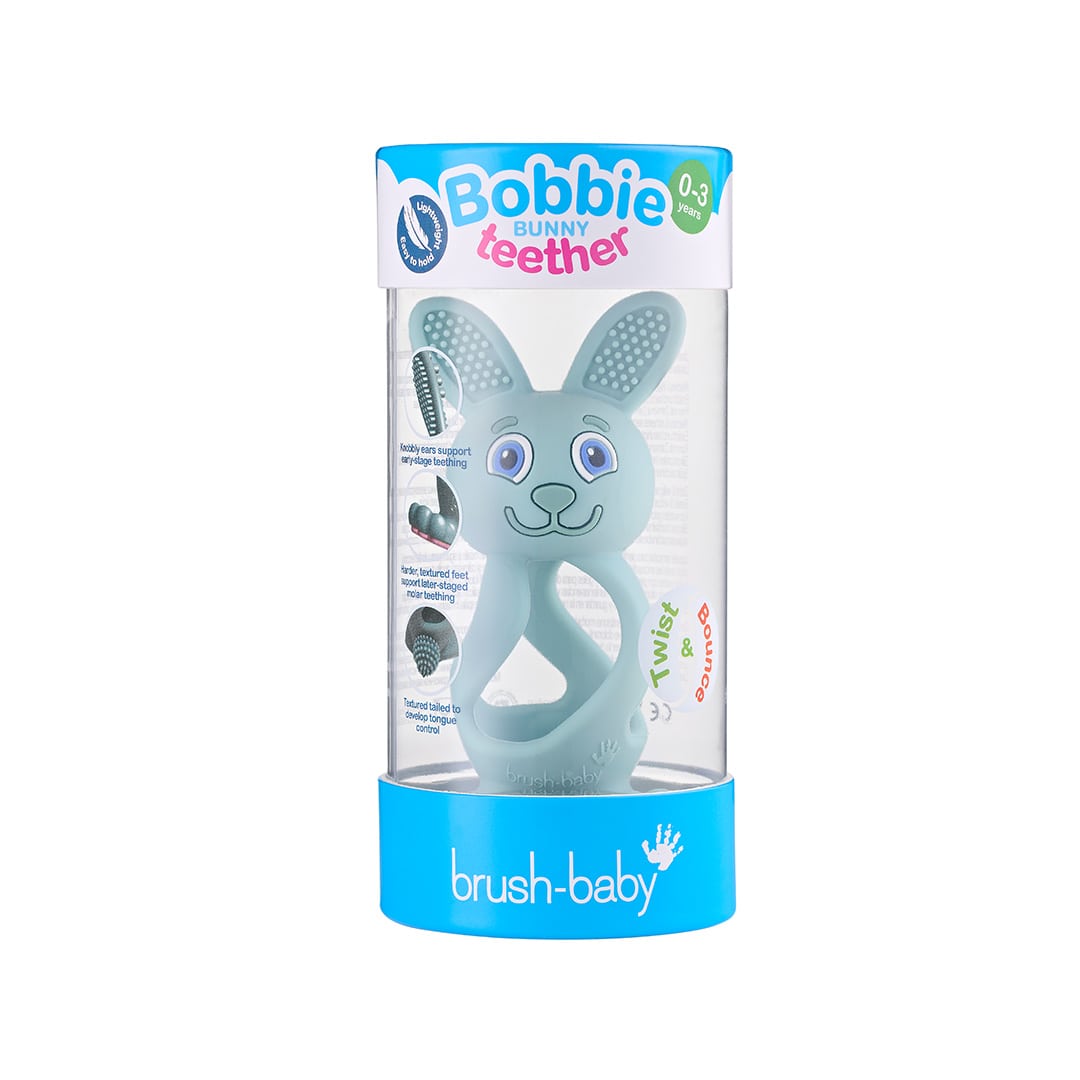 נשכן בצורת ארנב 3D בצבע כחול BRUSH-BABY